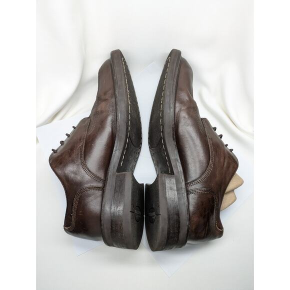 Y2K Kenneth Cole Chunky Oxford Dress Shoes Mens 7.5 Brown Leather Italy Preppy - Picture 4 of 8